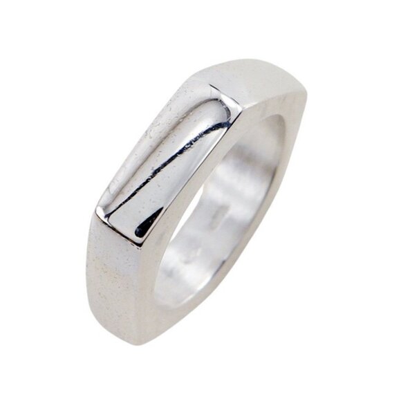 GUCCI nut Ring Hexagon Silver925 #5.1(US Size) 8.0g Women - Picture 1 of 8